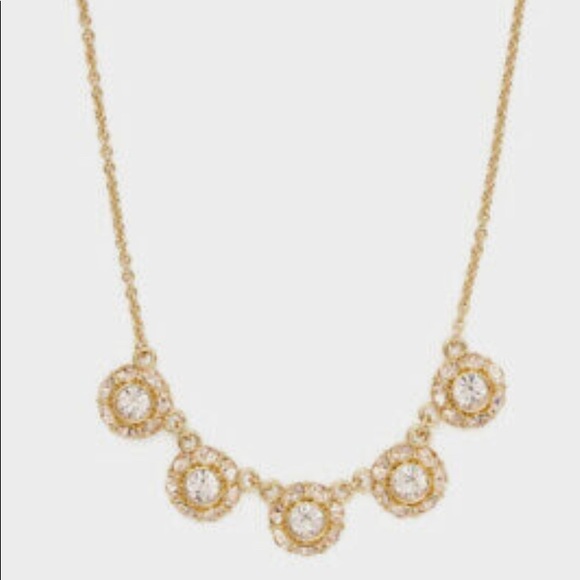 New Kate Spade Putting on the Ritz Row Necklace in Neutral Multi